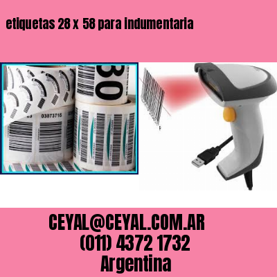 etiquetas 28 x 58 para indumentaria