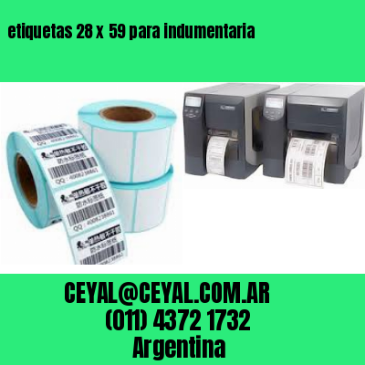 etiquetas 28 x 59 para indumentaria