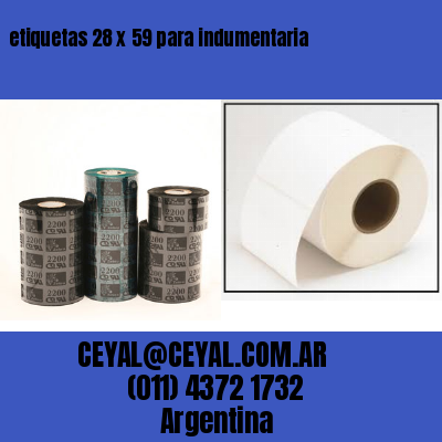 etiquetas 28 x 59 para indumentaria