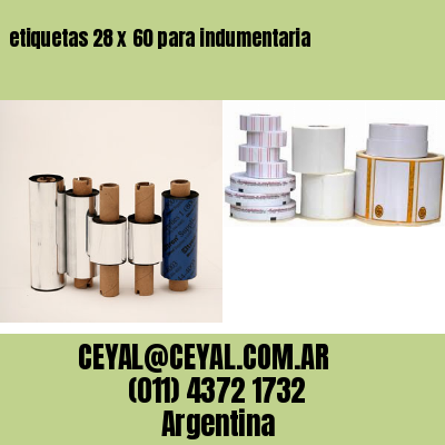 etiquetas 28 x 60 para indumentaria
