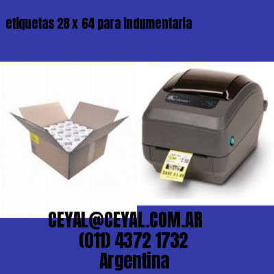 etiquetas 28 x 64 para indumentaria