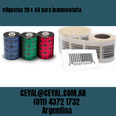 etiquetas 28 x 64 para indumentaria