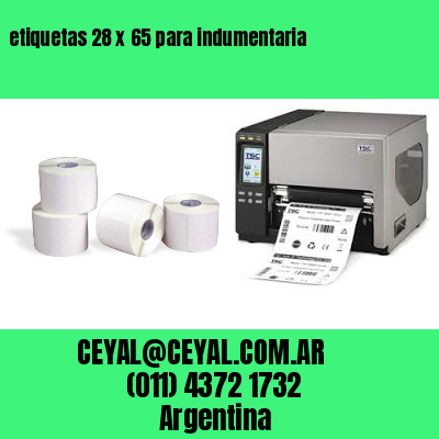 etiquetas 28 x 65 para indumentaria