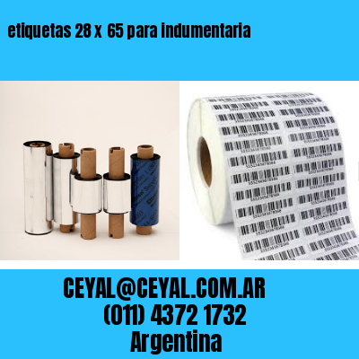 etiquetas 28 x 65 para indumentaria