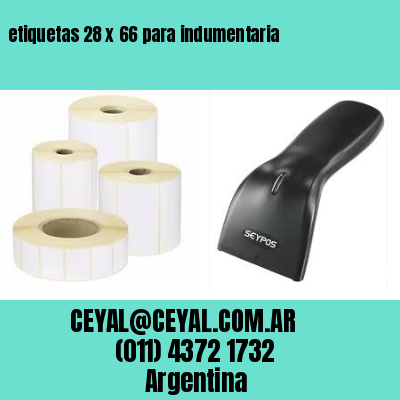 etiquetas 28 x 66 para indumentaria