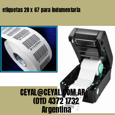 etiquetas 28 x 67 para indumentaria