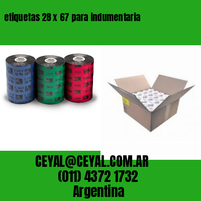 etiquetas 28 x 67 para indumentaria