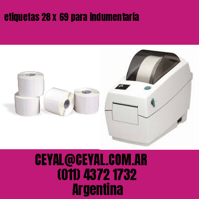 etiquetas 28 x 69 para indumentaria