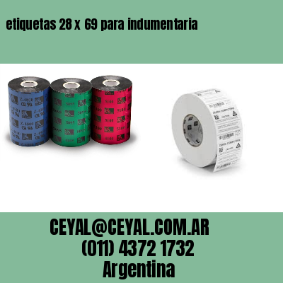 etiquetas 28 x 69 para indumentaria