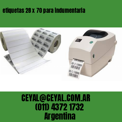 etiquetas 28 x 70 para indumentaria