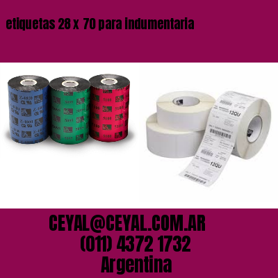 etiquetas 28 x 70 para indumentaria