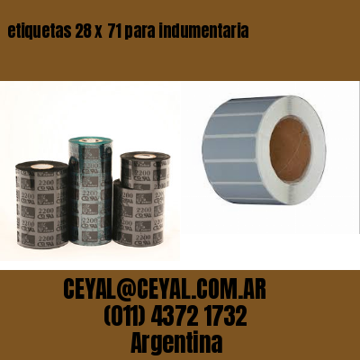 etiquetas 28 x 71 para indumentaria