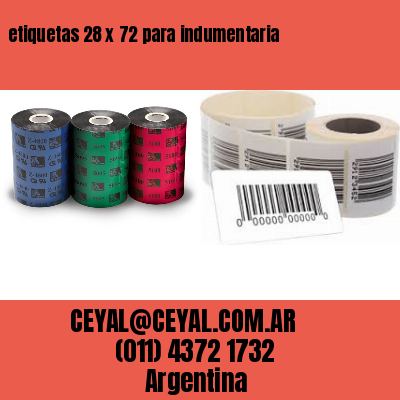 etiquetas 28 x 72 para indumentaria