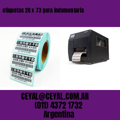 etiquetas 28 x 73 para indumentaria