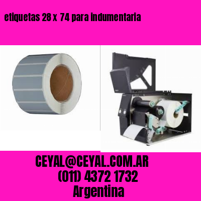 etiquetas 28 x 74 para indumentaria