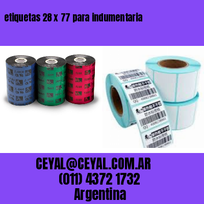 etiquetas 28 x 77 para indumentaria
