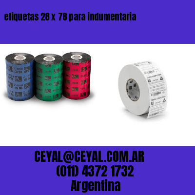 etiquetas 28 x 78 para indumentaria