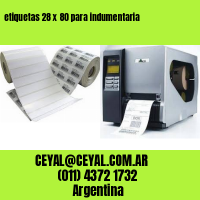 etiquetas 28 x 80 para indumentaria