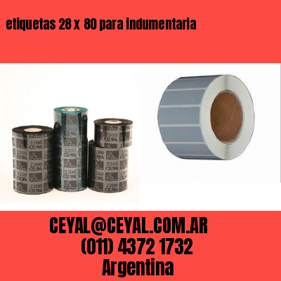 etiquetas 28 x 80 para indumentaria