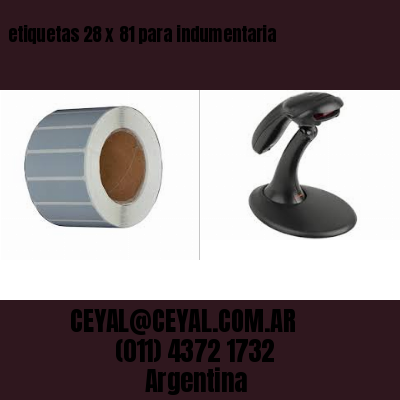 etiquetas 28 x 81 para indumentaria