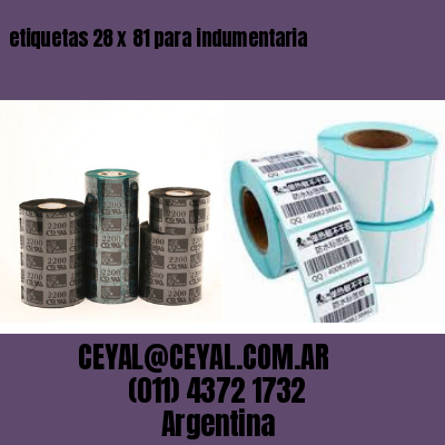 etiquetas 28 x 81 para indumentaria
