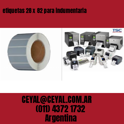 etiquetas 28 x 82 para indumentaria