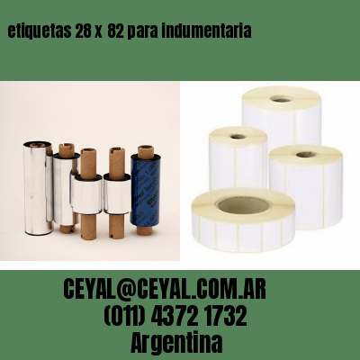 etiquetas 28 x 82 para indumentaria