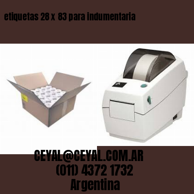 etiquetas 28 x 83 para indumentaria