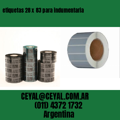 etiquetas 28 x 83 para indumentaria