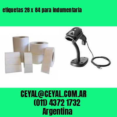 etiquetas 28 x 84 para indumentaria