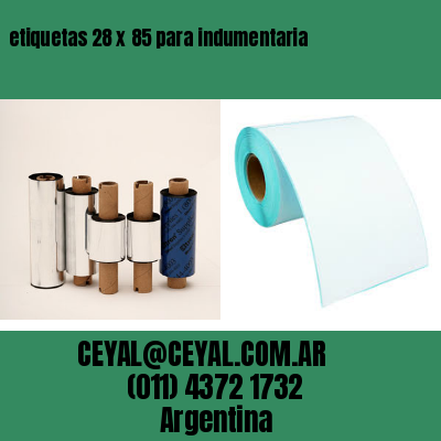 etiquetas 28 x 85 para indumentaria