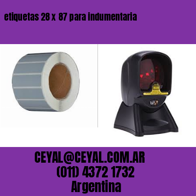 etiquetas 28 x 87 para indumentaria