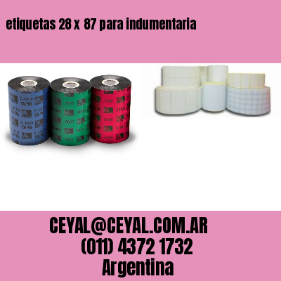 etiquetas 28 x 87 para indumentaria