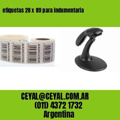 etiquetas 28 x 89 para indumentaria