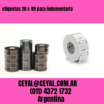 etiquetas 28 x 89 para indumentaria