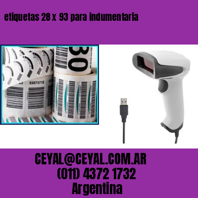 etiquetas 28 x 93 para indumentaria
