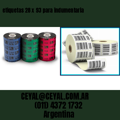 etiquetas 28 x 93 para indumentaria
