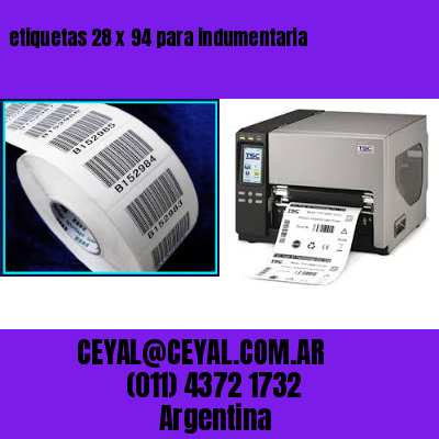 etiquetas 28 x 94 para indumentaria