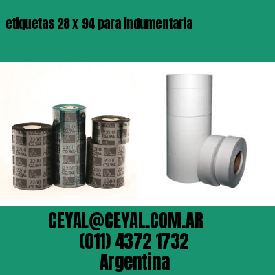 etiquetas 28 x 94 para indumentaria