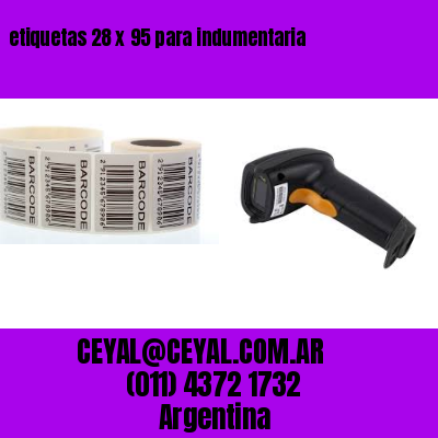 etiquetas 28 x 95 para indumentaria