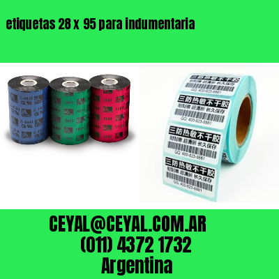 etiquetas 28 x 95 para indumentaria
