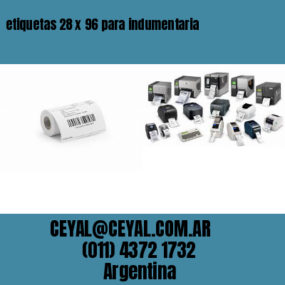 etiquetas 28 x 96 para indumentaria