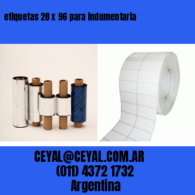 etiquetas 28 x 96 para indumentaria