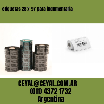 etiquetas 28 x 97 para indumentaria