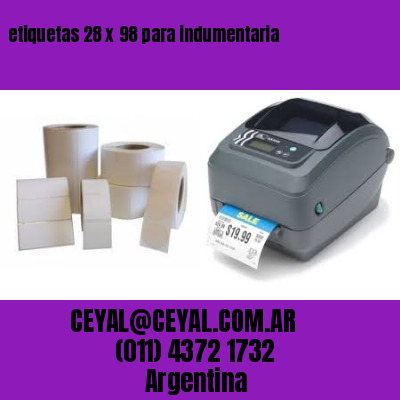 etiquetas 28 x 98 para indumentaria