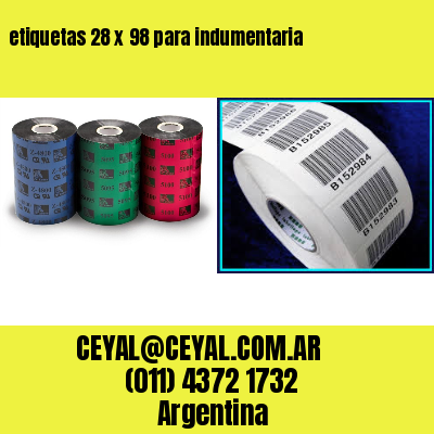 etiquetas 28 x 98 para indumentaria