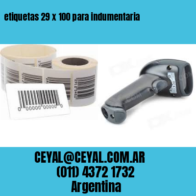 etiquetas 29 x 100 para indumentaria