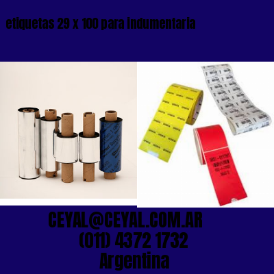 etiquetas 29 x 100 para indumentaria