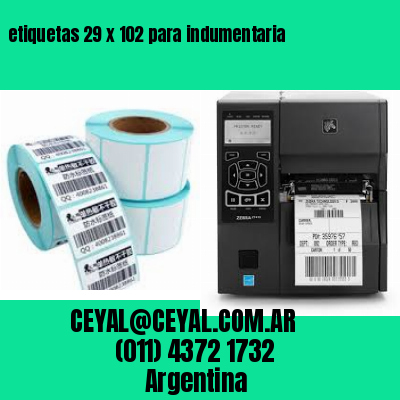 etiquetas 29 x 102 para indumentaria
