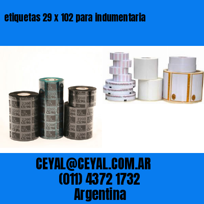 etiquetas 29 x 102 para indumentaria